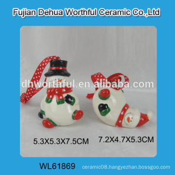 2016 new ceramic snowman hanging ornaments